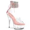 Pleaser - DELIGHT624RS Sandale à bride à la cheville - Rose/Transparent Product image